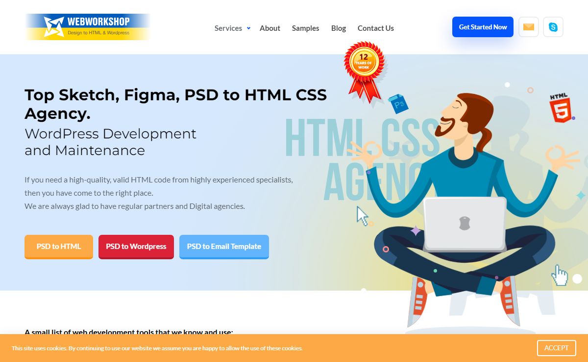 Webworkshop - PSD to HTML Service. Wordpress Development Company