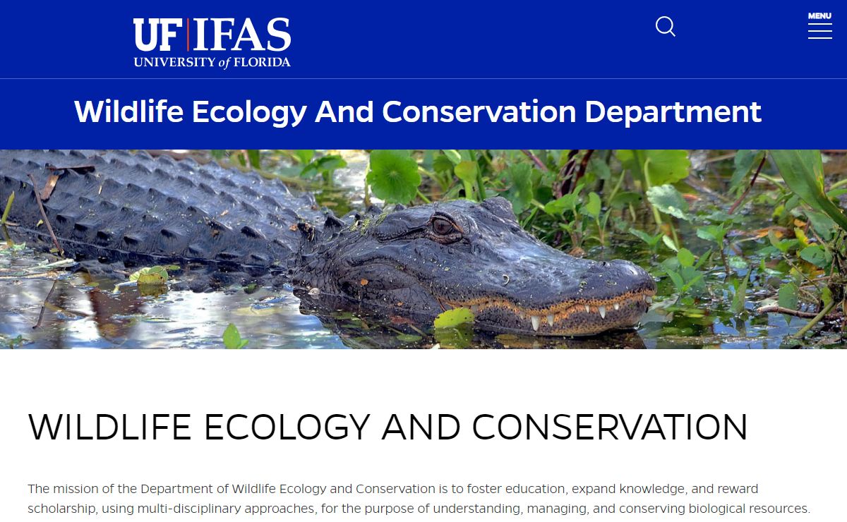 Wildlife Ecology and Conservation - University of Florida, Institute of Food and Agricultural Sciences - UF/IFAS