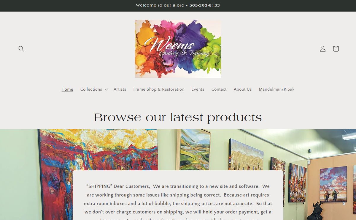 Weems Art Gallery, Framing and Restoration Services – Weems Gallery and Framing