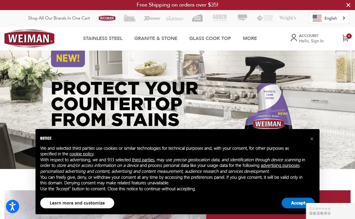 Weiman Products, Clean and Care for Each of Your Surfaces