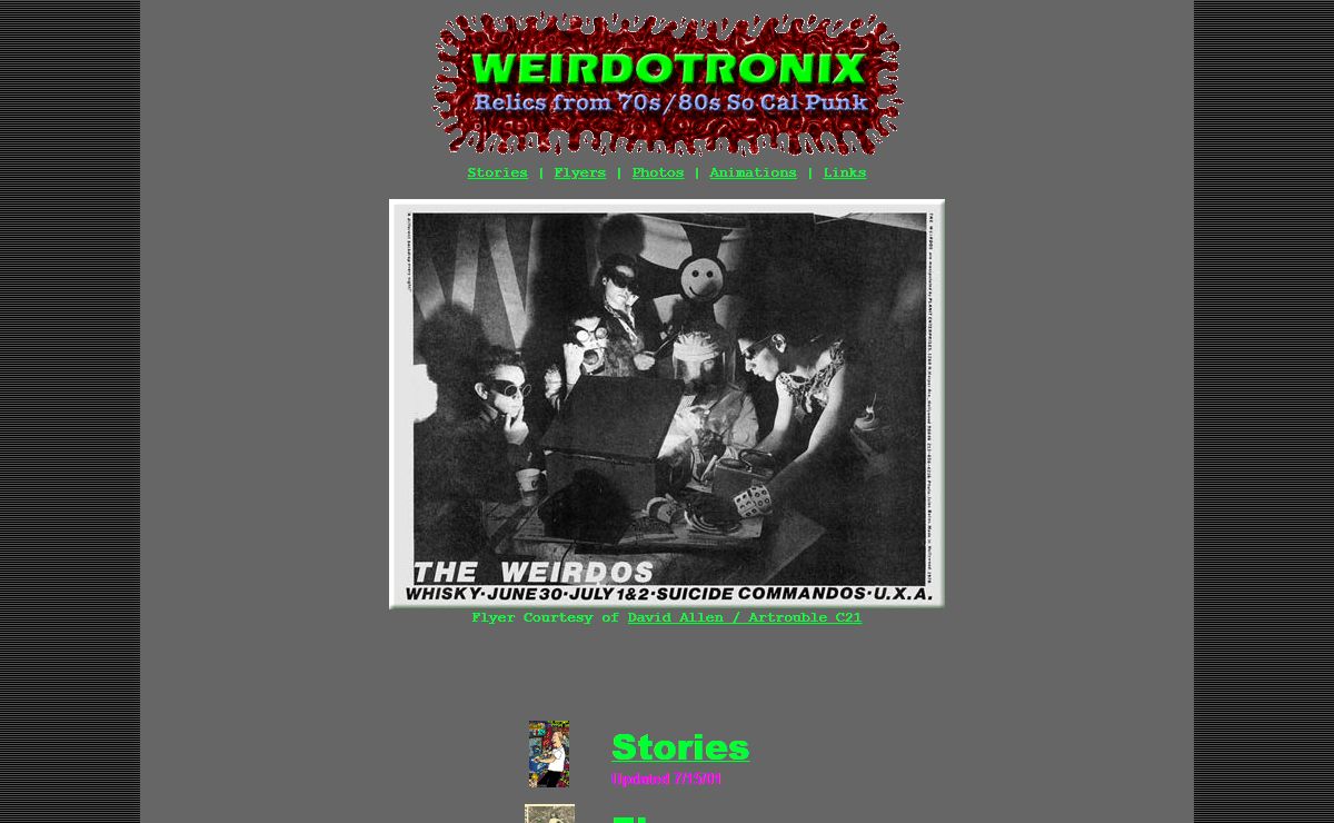 WEIRDOTRONIX ... Relics from 70s/80s So Cal Punk