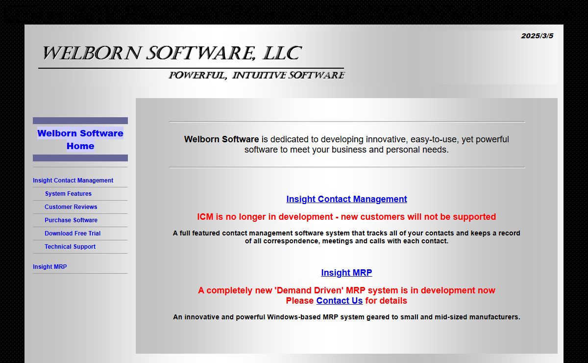 Welborn Software Home - Powerful, Intuitive Business and Personal Software Solutions. Insight Contact Management a customizable Business Contact Management Software System for Customer, Sales, Prospect and Lead tracking.