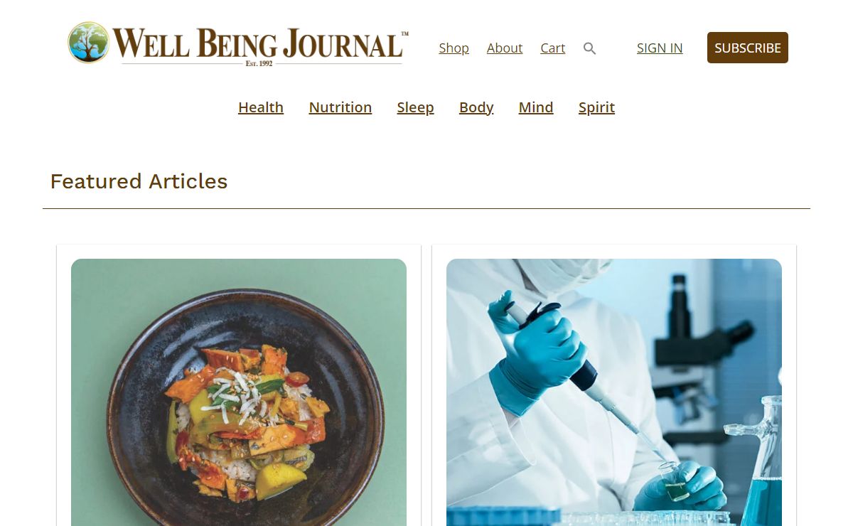 Home - Well Being Journal