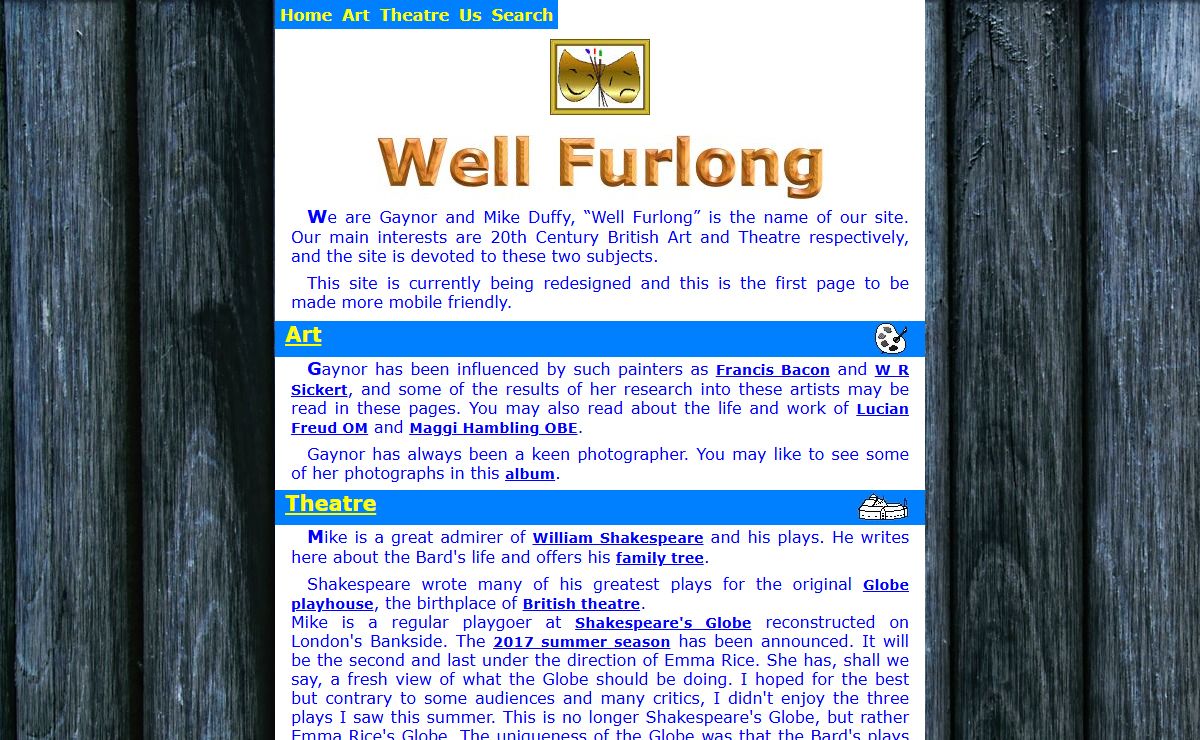Well Furlong - Gaynor and Mike Duffy's Art and Theatre Site