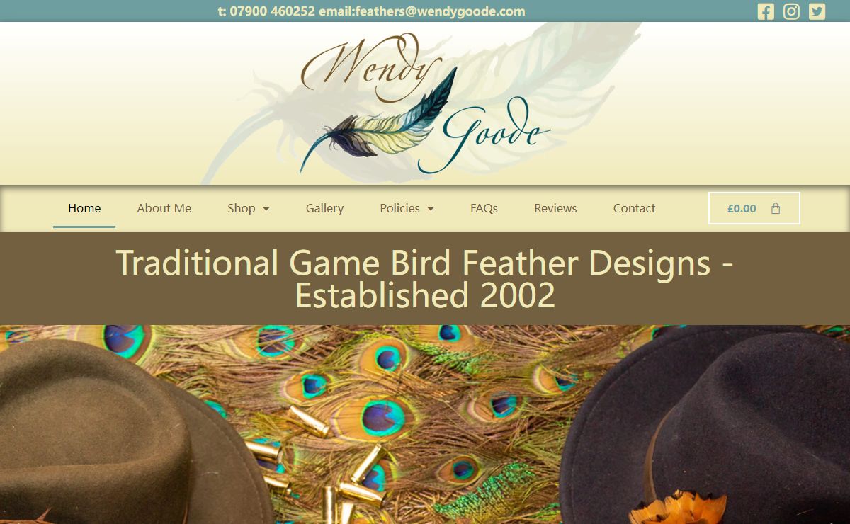 Wendy Goode Designs – Feather Hat and Brooch Pins handmade in Scotland
