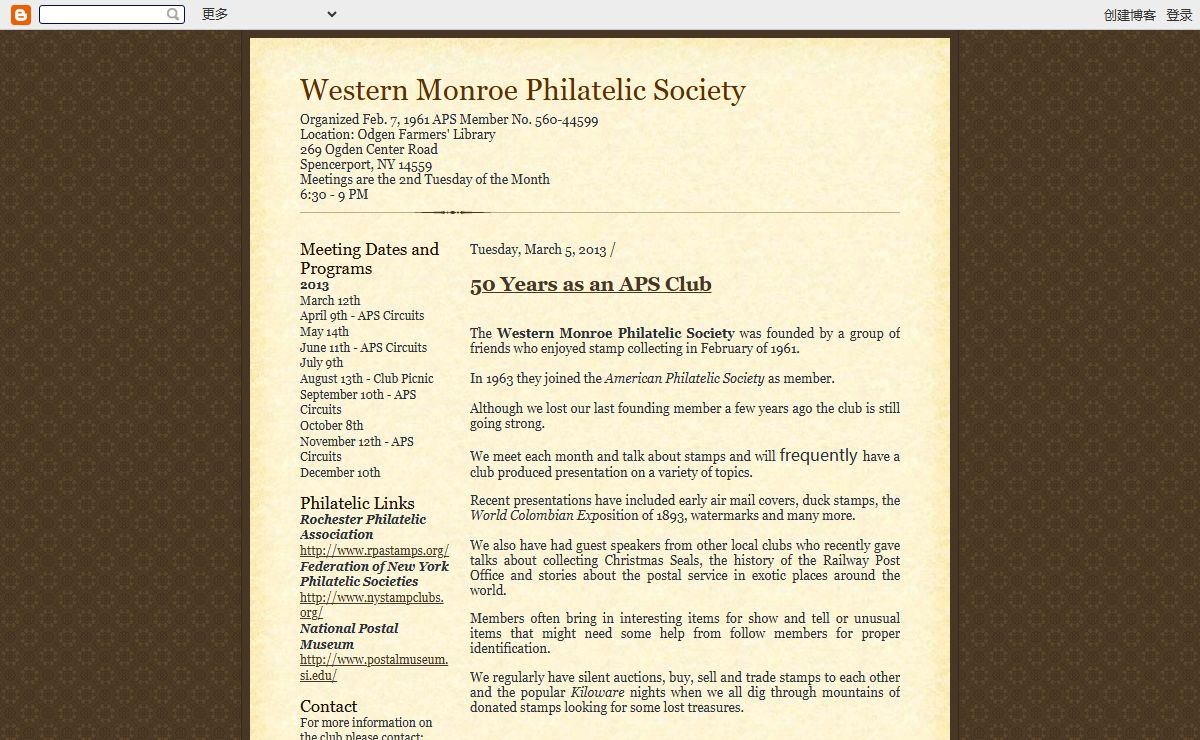 Western Monroe Philatelic Society