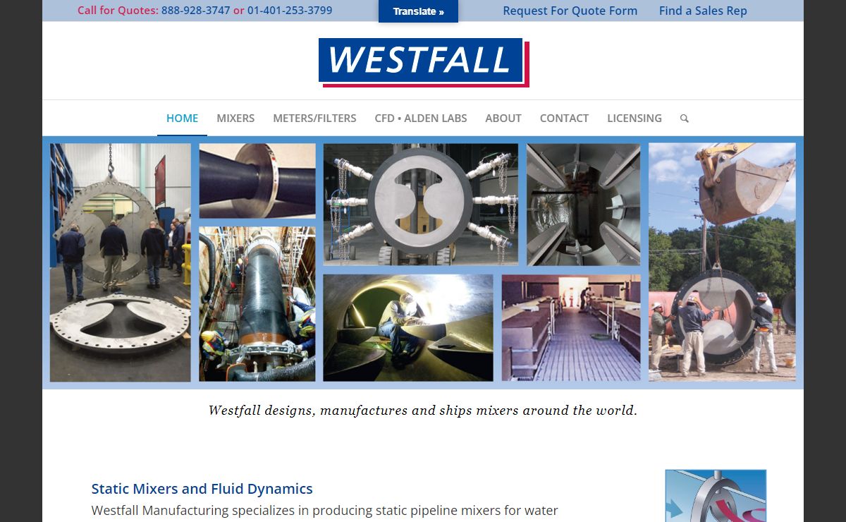 High Performance Static Mixers Custom Made By Westfall