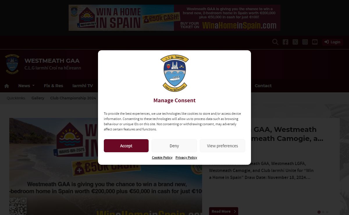 Westmeath GAA | C.L.G Iarmhí Croí na hÉireann