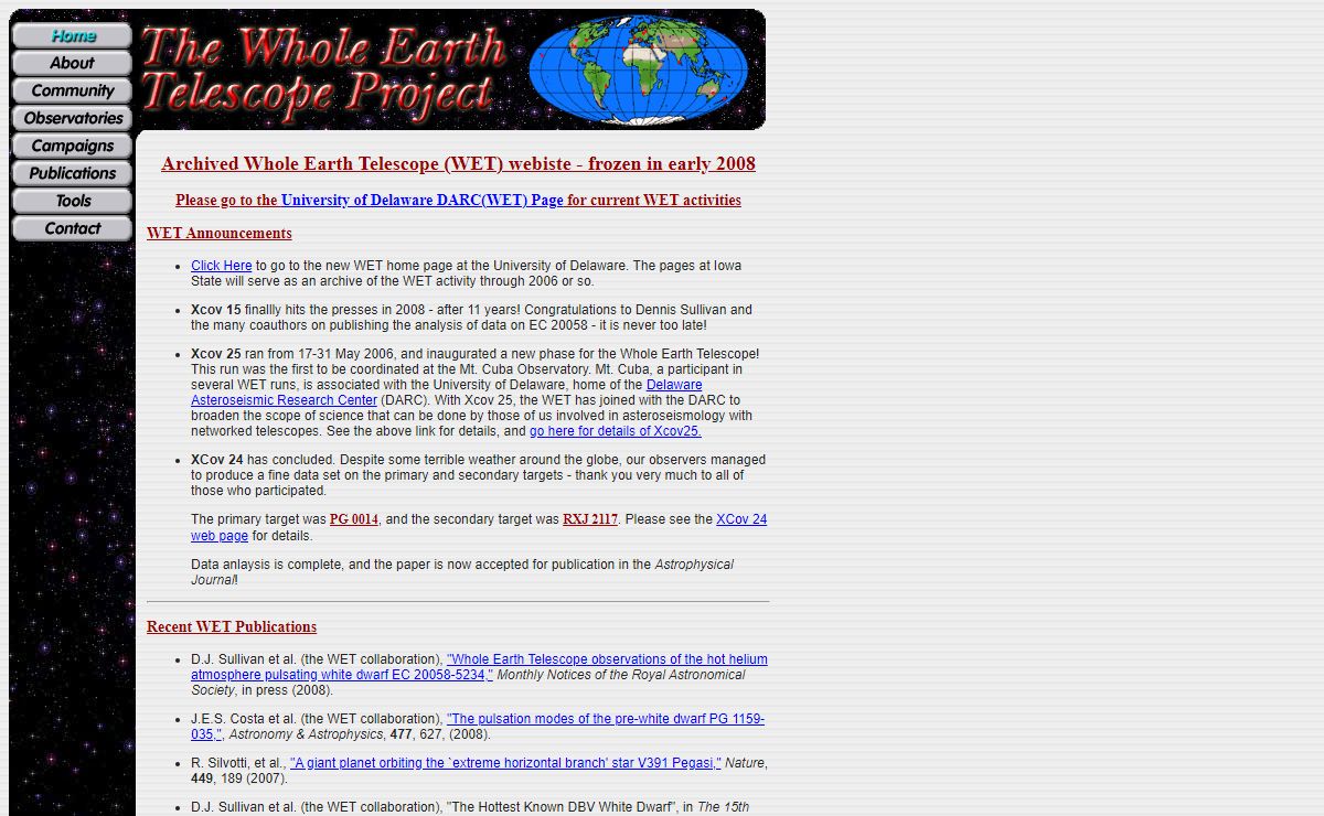 The Whole Earth Telescope