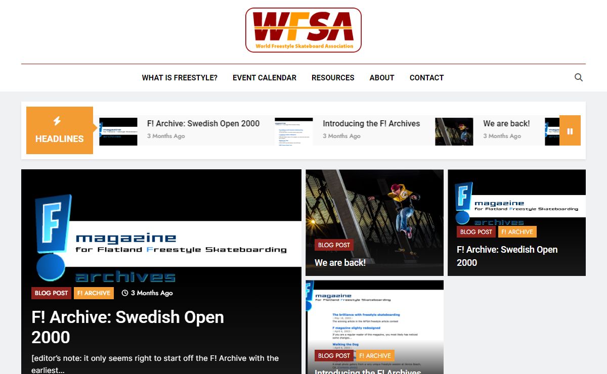 WFSA Freestyle - World Freestyle Skateboard Association