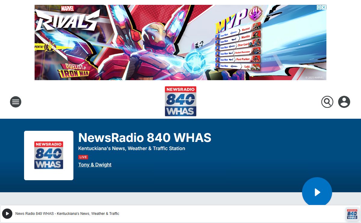 NewsRadio 840 WHAS - Kentuckiana's News, Weather & Traffic Station