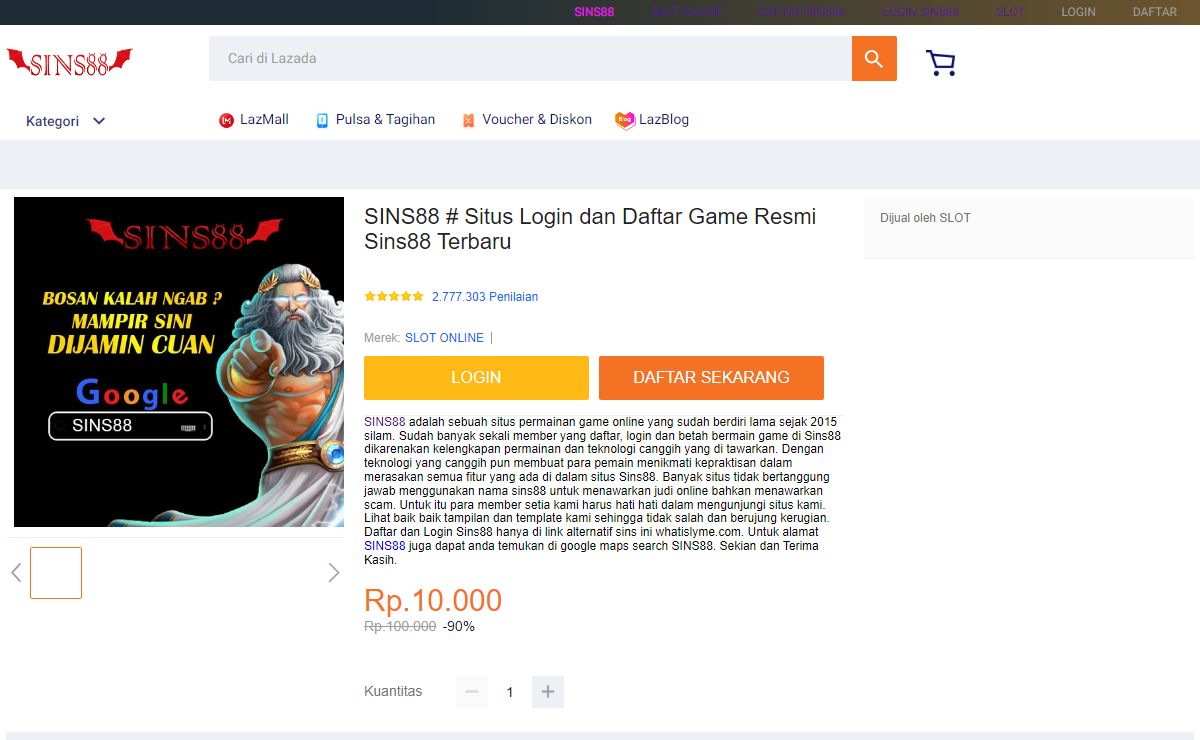 SINS88 # Situs Login dan Daftar Game Resmi Sins88 Terbaru