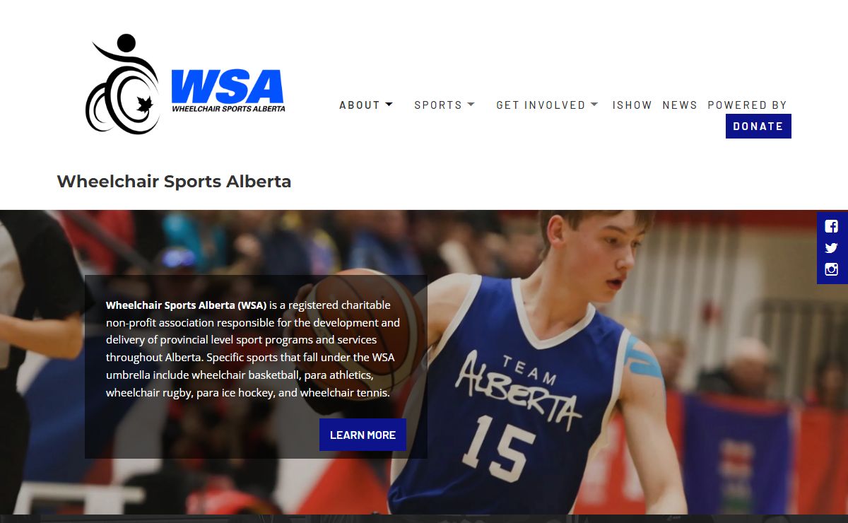 Front Page - Wheelchair Sports Alberta