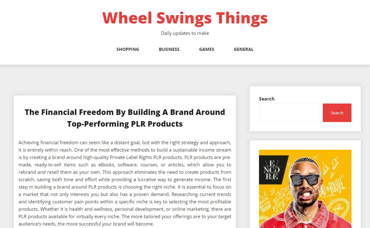 Wheel Swings Things – Daily updates to make