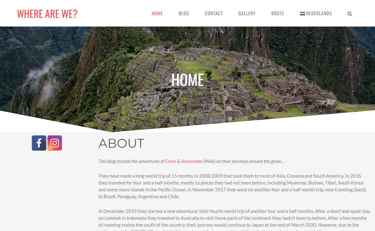 Travel blog: Where in the world are Erwin & Miek?