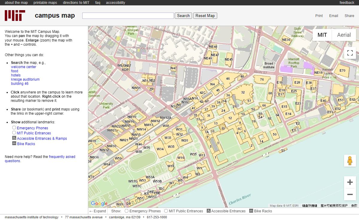 MIT Campus Map