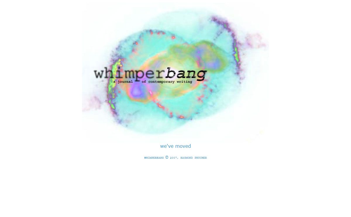 whimperbang : a journal of contemporary writing