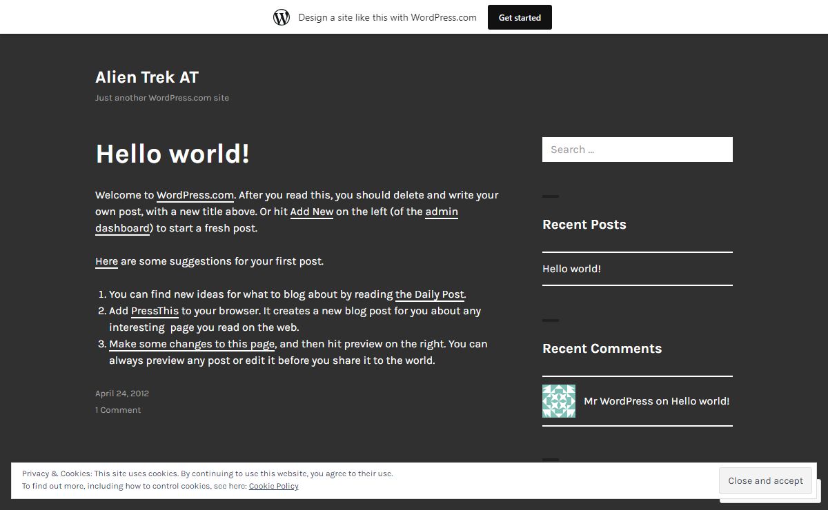 Alien Trek AT – Just another WordPress.com site