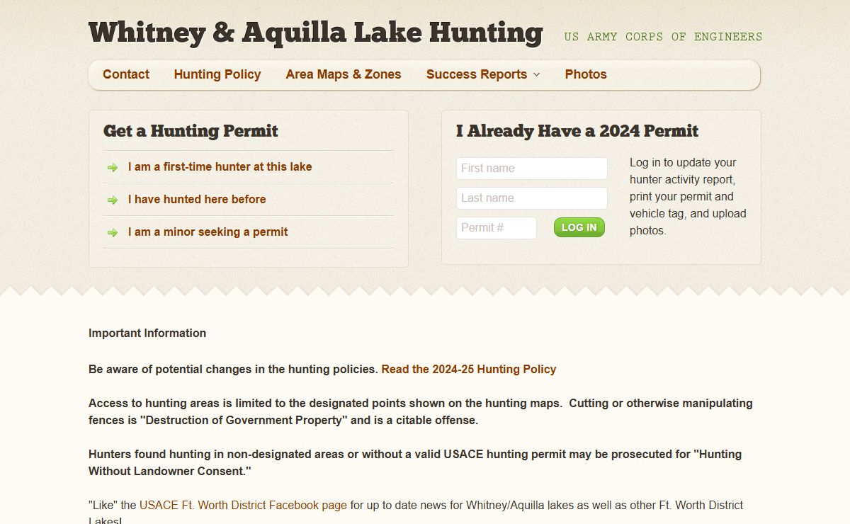 Whitney & Aquilla Lake Hunting