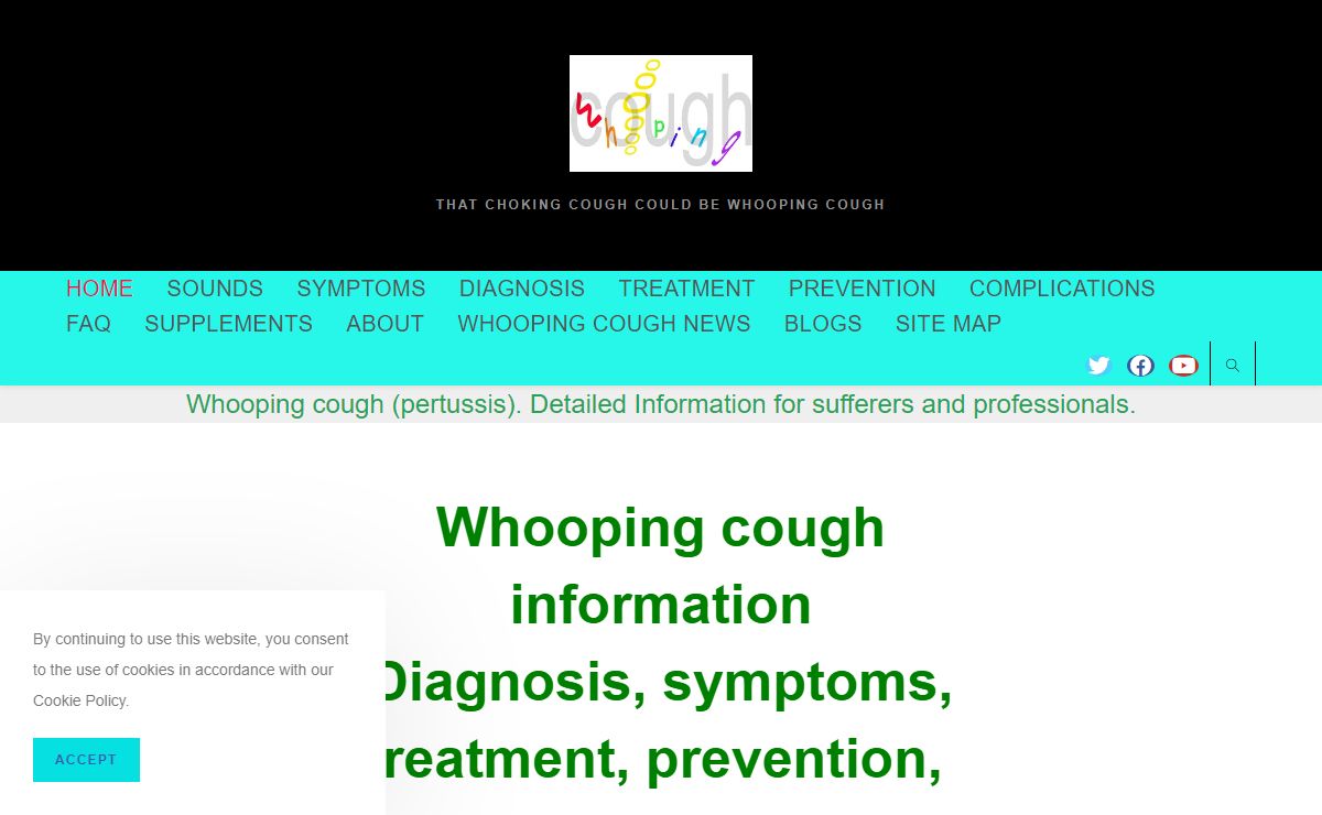 Comprehensive information and advice about whooping cough