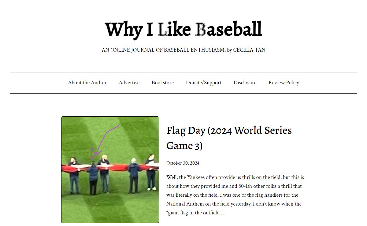 Why I Like Baseball – AN ONLINE JOURNAL OF BASEBALL ENTHUSIASM, by CECILIA TAN