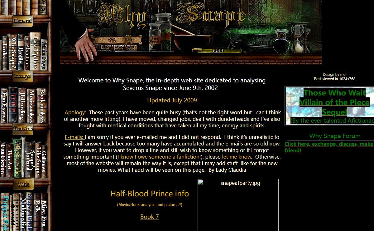 Why Snape? - All About Severus Snape -