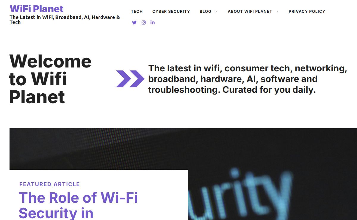 WiFi Planet - The Latest in WiFi, Broadband, AI, Hardware & Tech