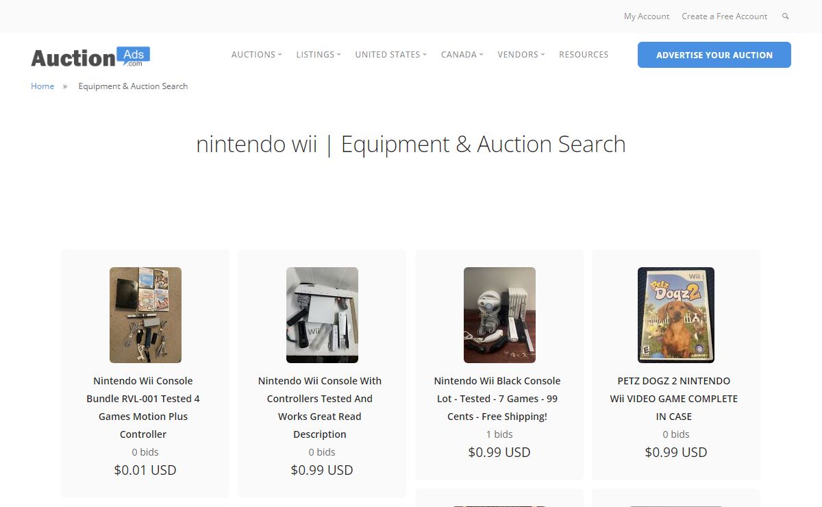 Search Equipment | Auction Ads
