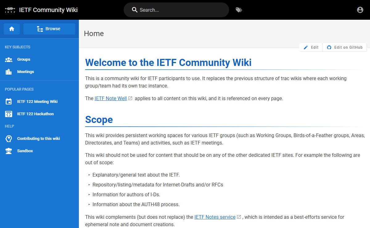Home | IETF Community Wiki
