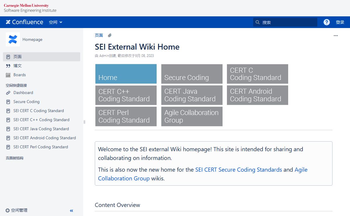 SEI External Wiki Home - Homepage - Confluence