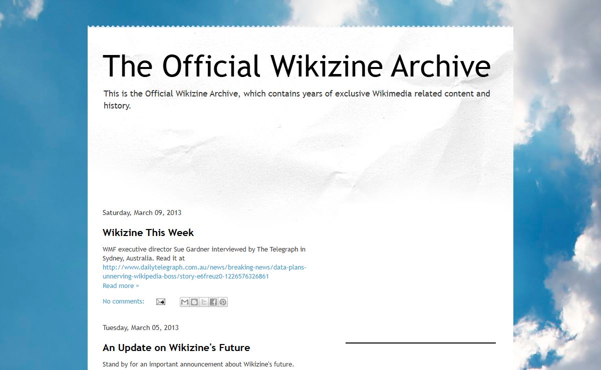 The Official Wikizine Archive