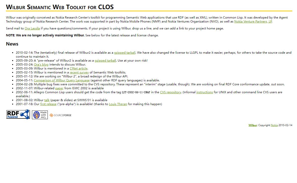 Wilbur Toolkit for Semantic Web Programming