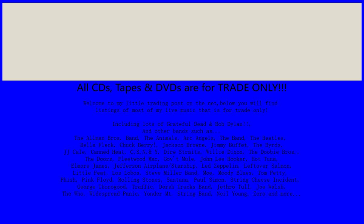 Vince's "Live Bands" Trading Page