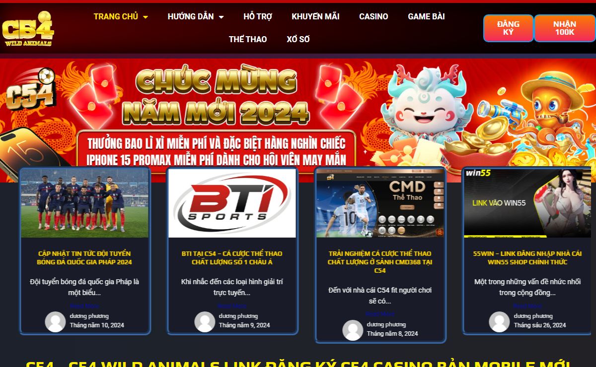 C54 - C54 WILD ANIMALS LINK ĐĂNG KÝ C54 NHẬN 100K