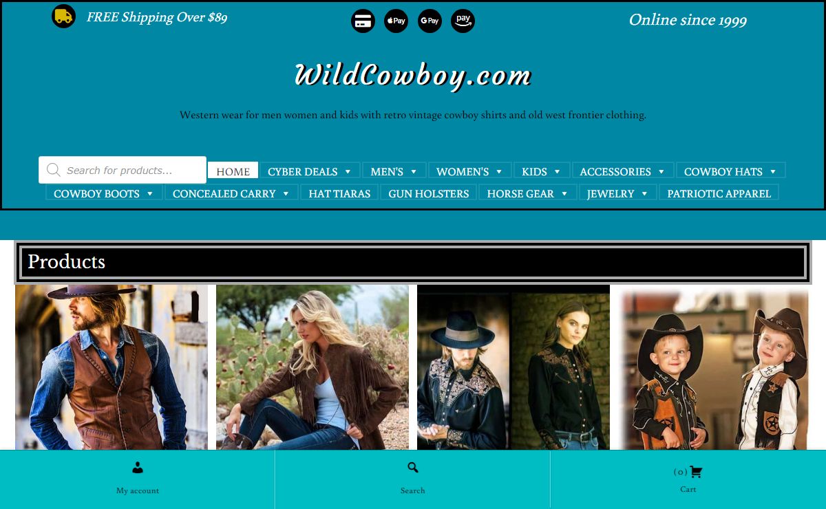 WildCowboy.com • Authentic Vintage Retro Western Wear & More