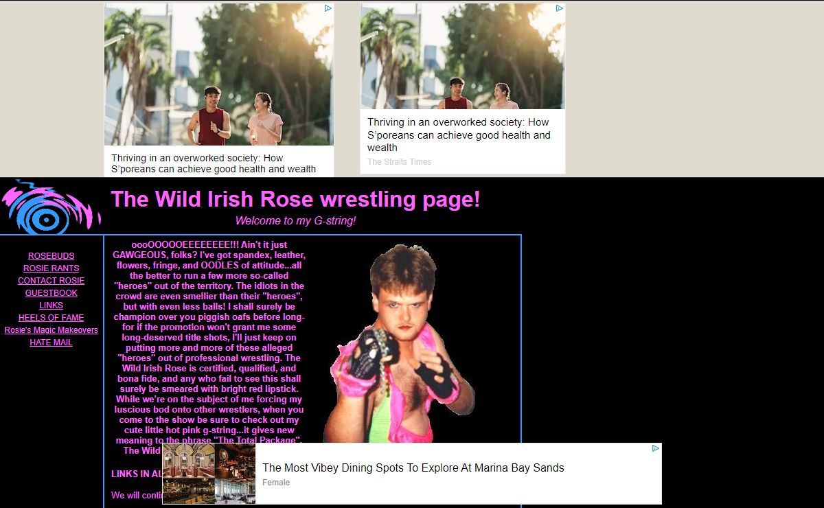 The Wild Irish Rose wrestling page!