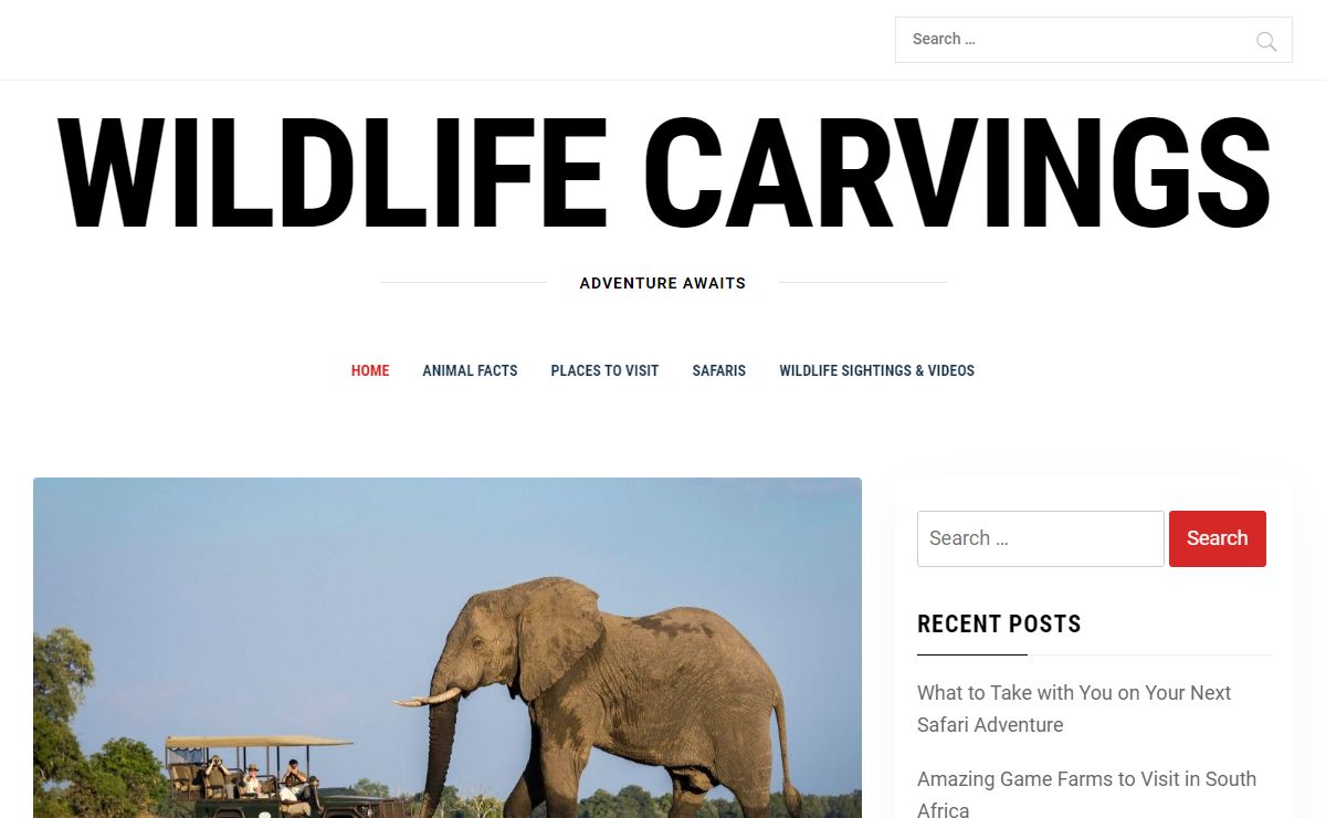 WILDLIFE CARVINGS - Adventure Awaits