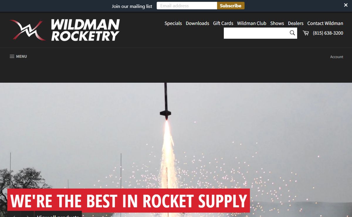 Rocket Motors, Kits, and Supplies from Wildman Rocketry – wildmanrocketry.com