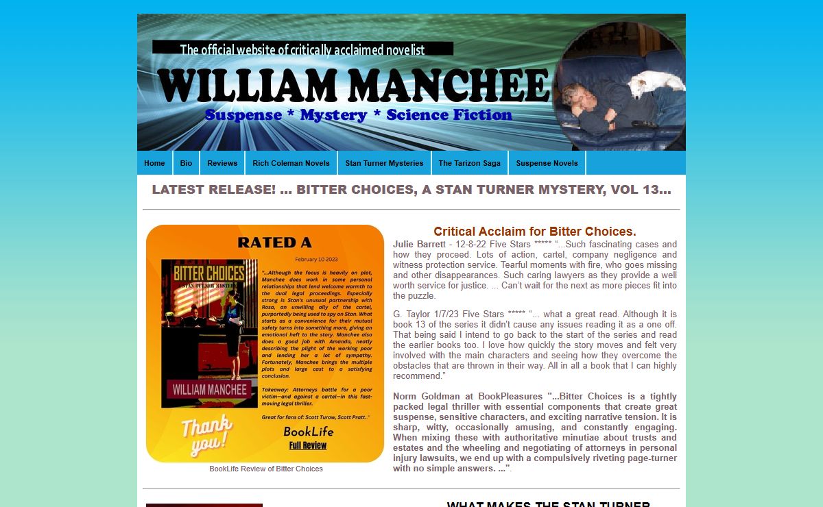 Author, Novelist William Manchee's Website