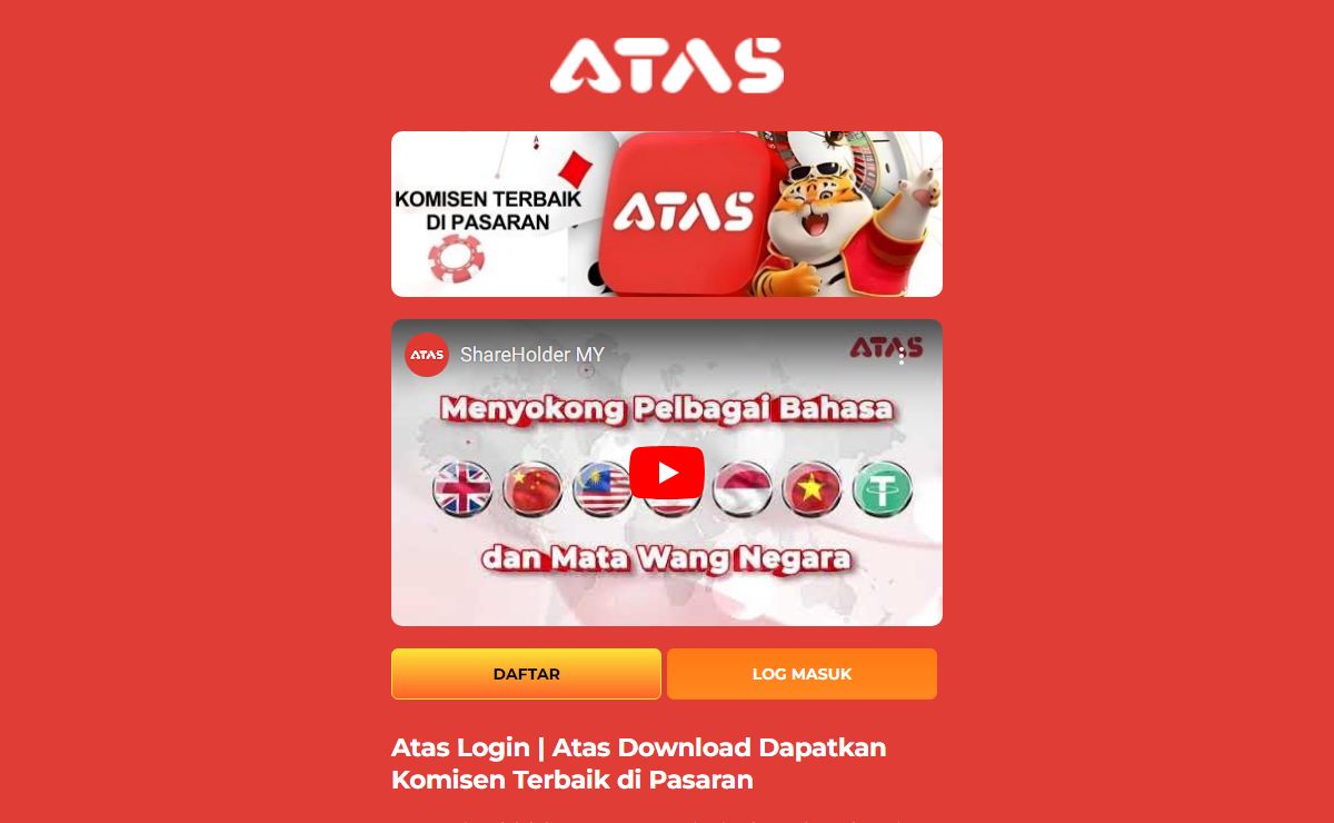 Atas Login | Atas Download Dapatkan Komisen Terbaik di Pasaran