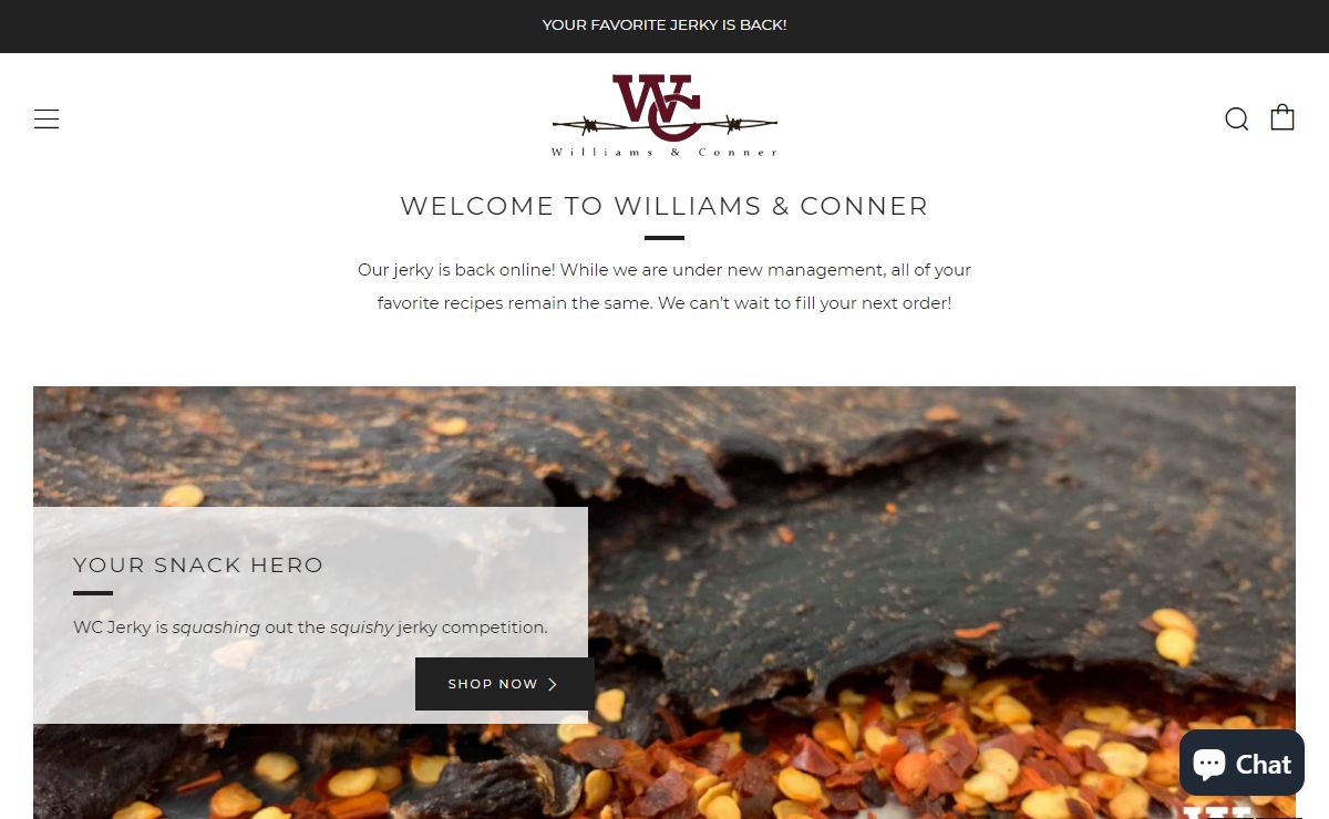 Williams & Conner Beef Jerky - Small Business, Low Carb, Protein Snack