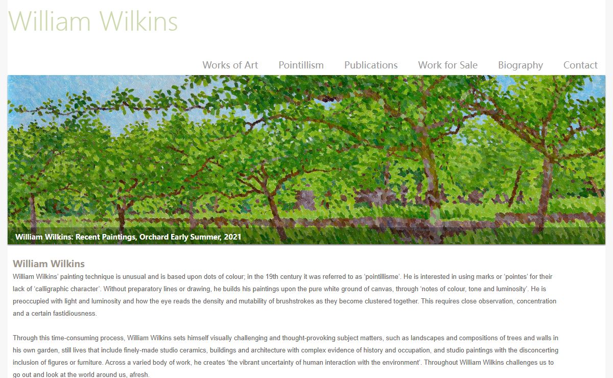 William Wilkins contemporary pointillism artist | Wales