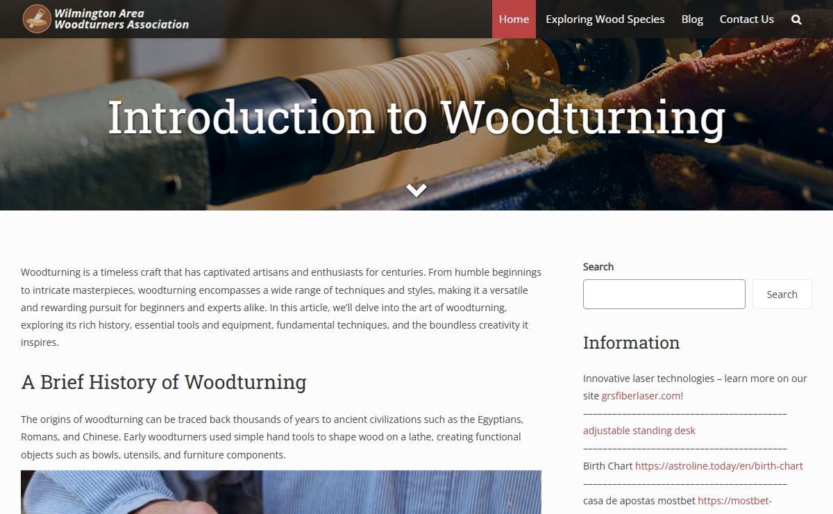 Wilmington Area Woodturners Association - Introduction to Woodturning