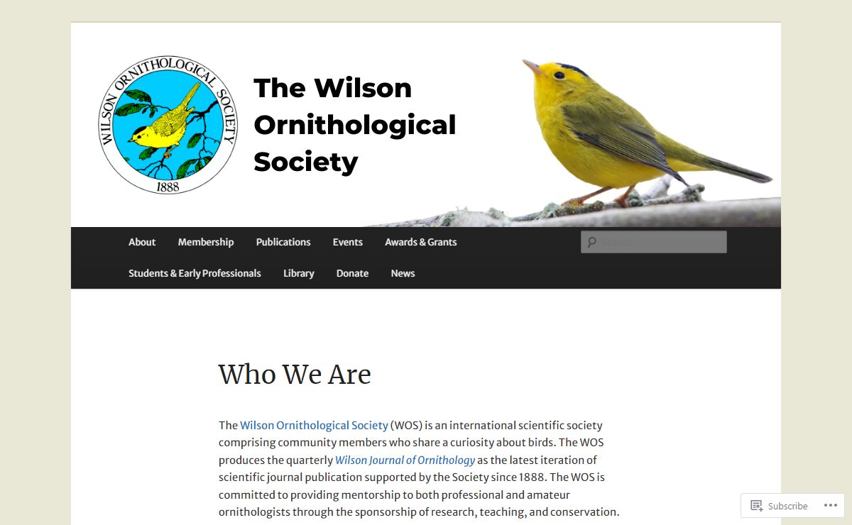 Wilson Ornithological Society