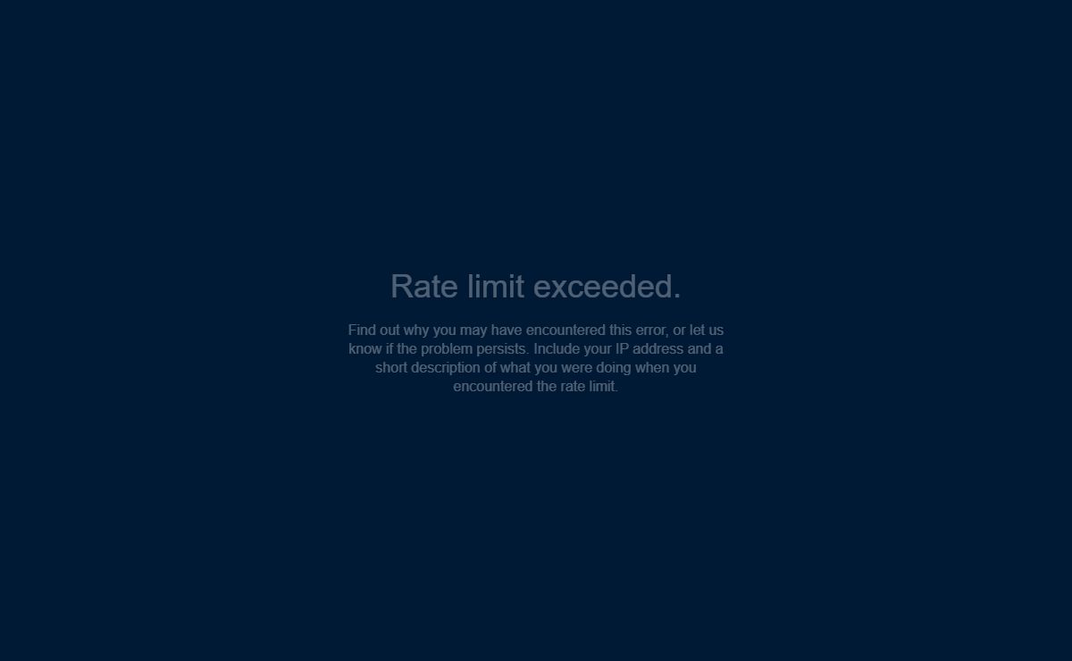 Rate limit exceeded.