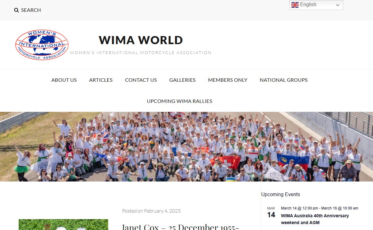 WIMA World - Women's International Motorcycle Association