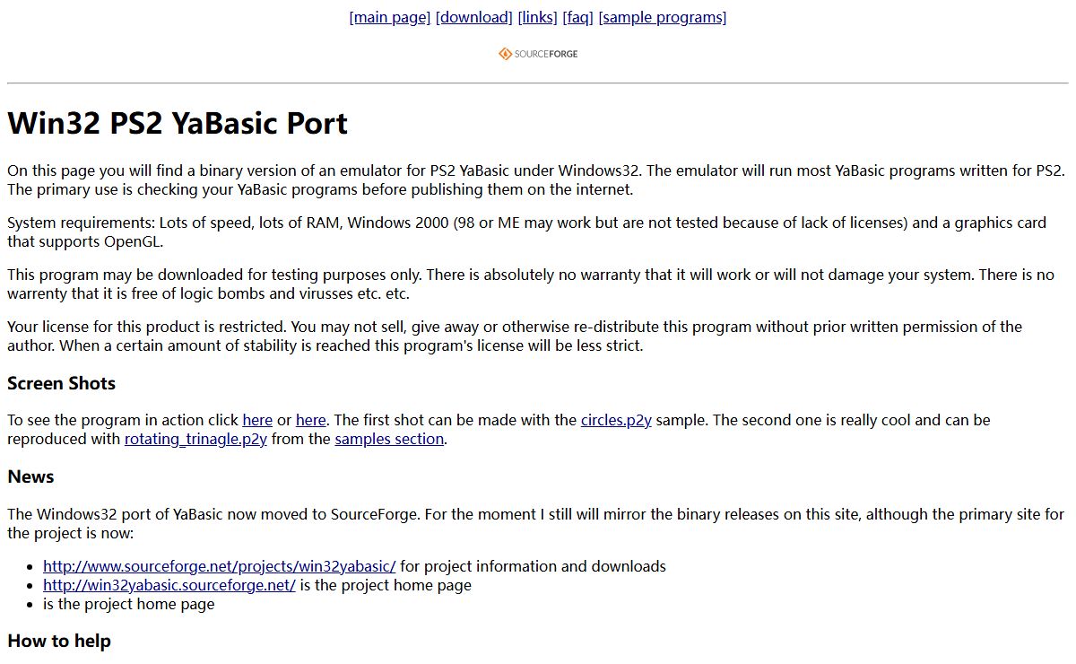WIN32 PS2 YaBasic Emulator