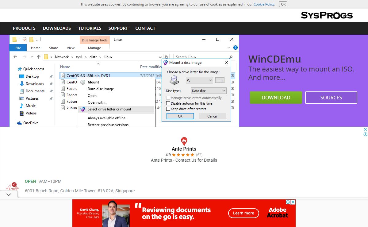 WinCDEmu - the easiest way to mount an ISO. And more...