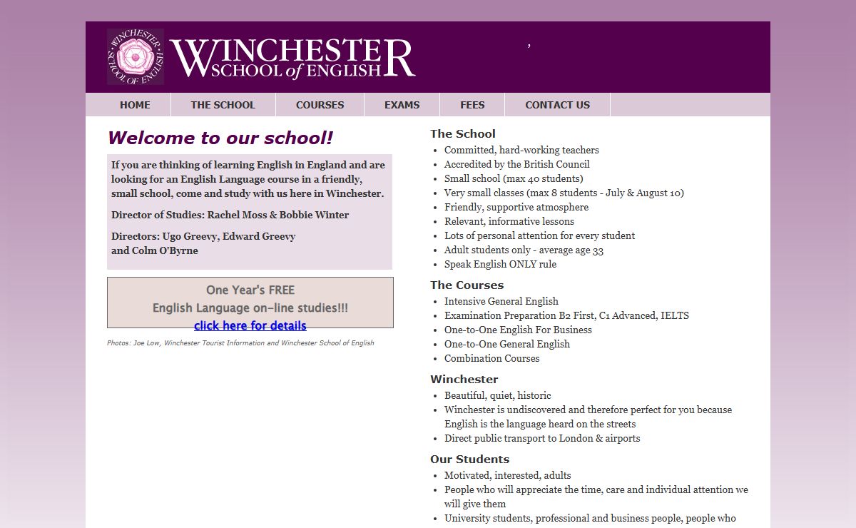Learn English at Winchester School of English