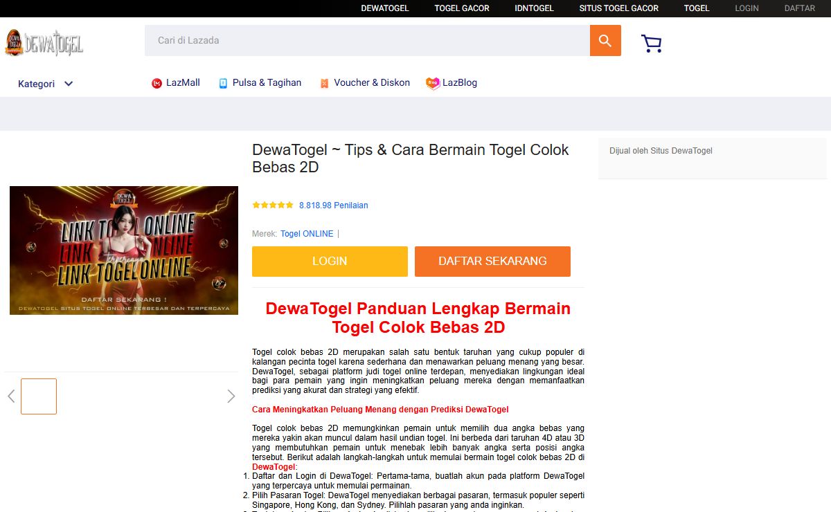 DewaTogel ~ Tips & Cara Bermain Togel Colok Bebas 2D